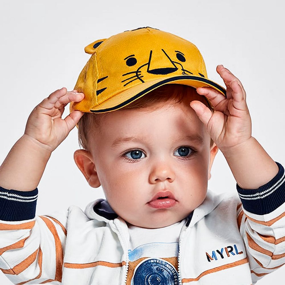 Mayoral Baby Boys Yellow Tiger Cap Childrensalon Outlet