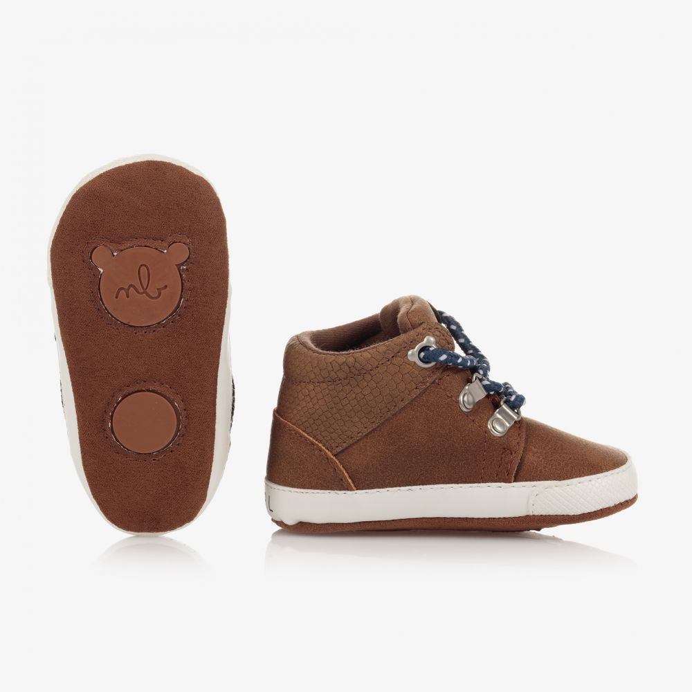 Mayoral Newborn Baby Brown Pre Walker Shoes