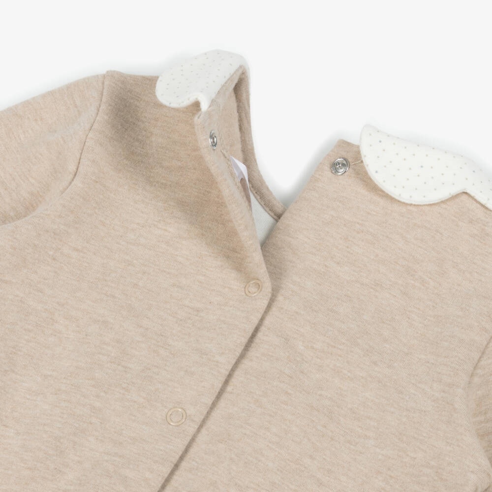 Mayoral Newborn-Baby Girls Beige Cotton Jersey Leggings Set | Childrensalon Outlet