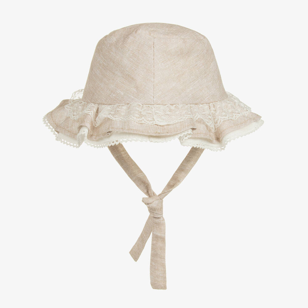 Linen baby sun hat hotsell