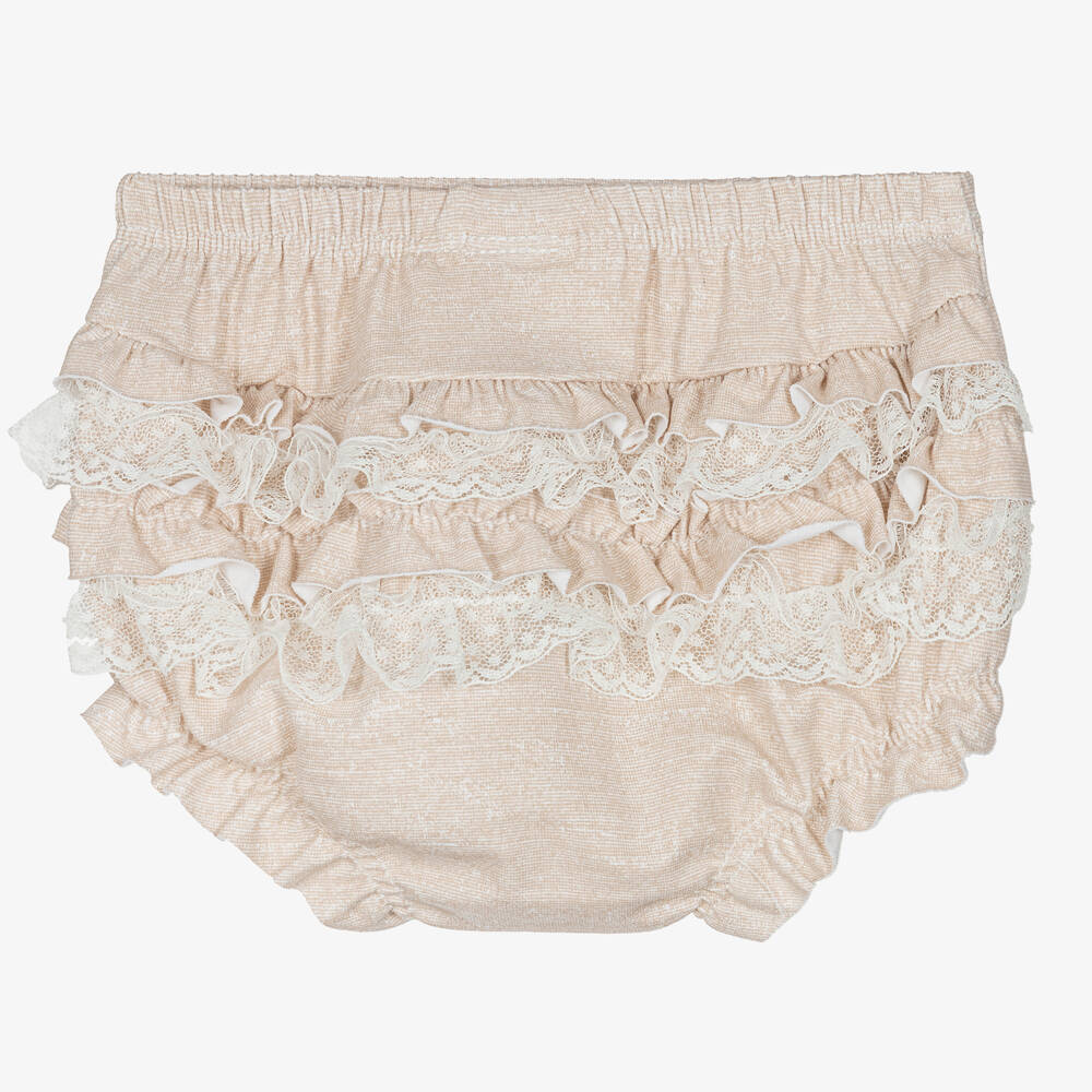 مايورال-سروال كشكش قطن مستدام جيرسي لون بيج للمولودات | Childrensalon Outlet