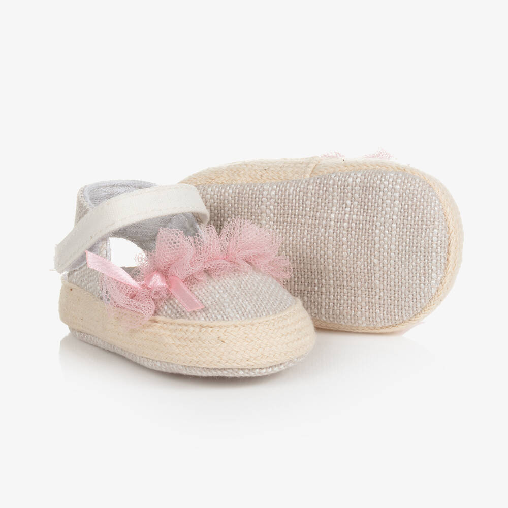 Mayoral - Baby Girls Beige Pre-Walker Espadrilles | Childrensalon