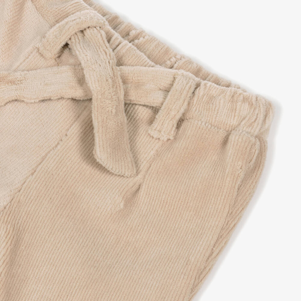 Mayoral Newborn-Baby Girls Beige Velour Corduroy Trousers | Childrensalon Outlet