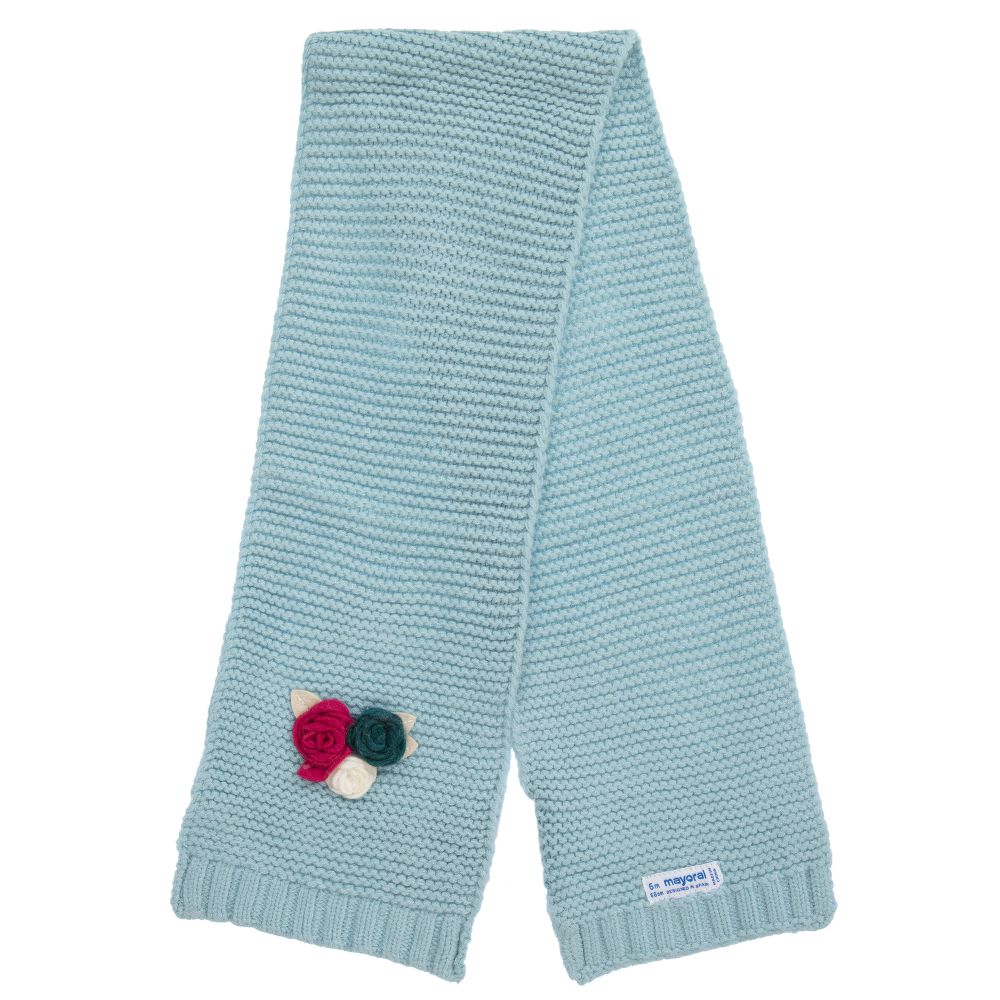 مايورال-طقم قبعة 3 قطع مزيج فيسكوز محبوك لون أزرق للمولودات | Childrensalon Outlet