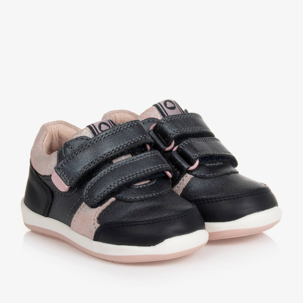 Mayoral - Baby Girls Blue & Pink First Walker Trainers | Childrensalon