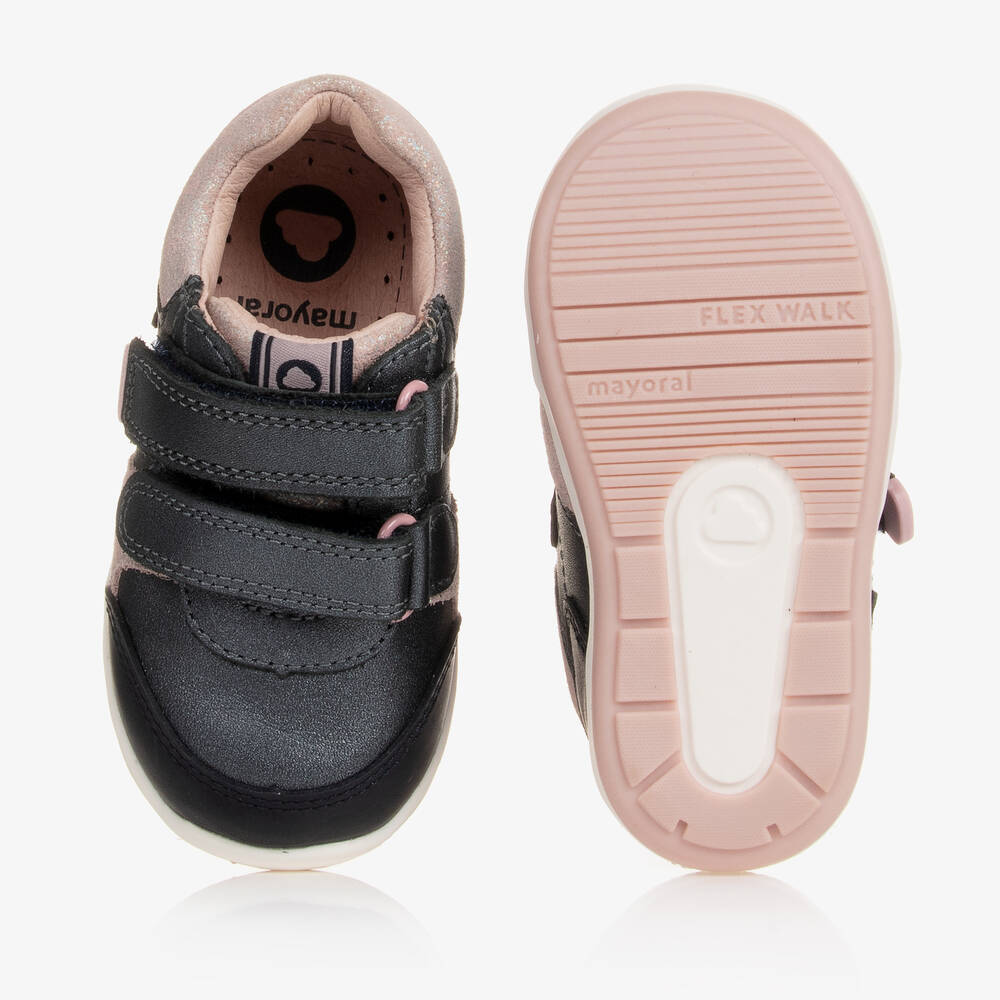 Mayoral-Сине-розовые кроссовки-пинетки | Childrensalon Outlet