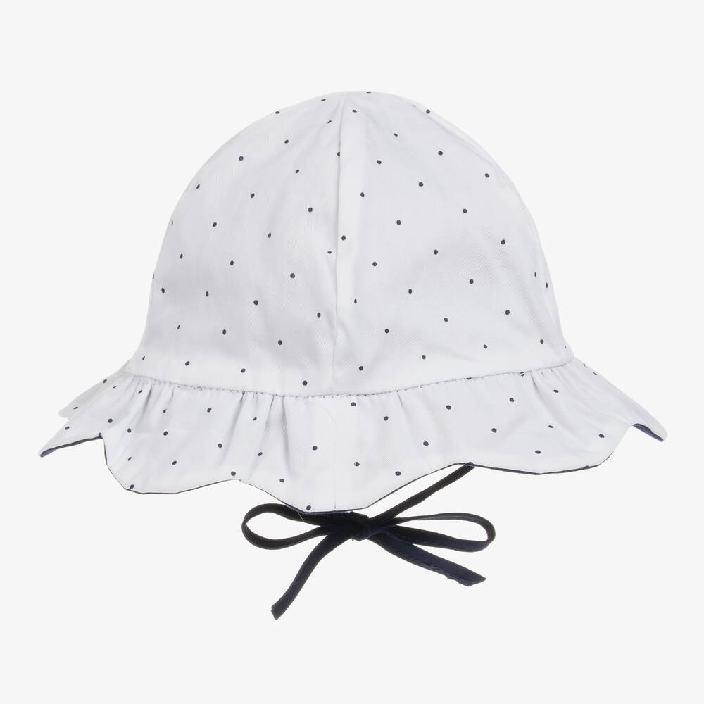 Mayoral-Baby Girls Blue Reversible Sun Hat | Childrensalon Outlet
