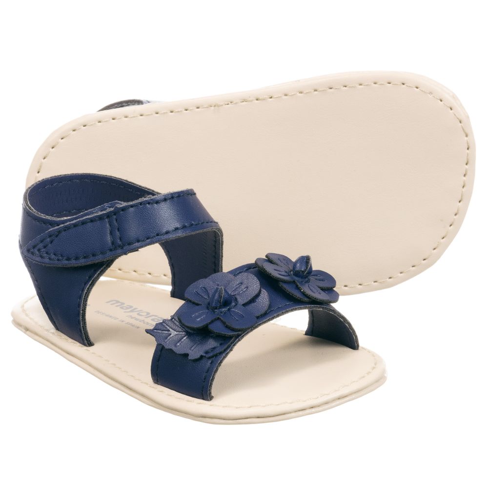 Mayoral Newborn - Baby Girls Blue Sandals | Childrensalon