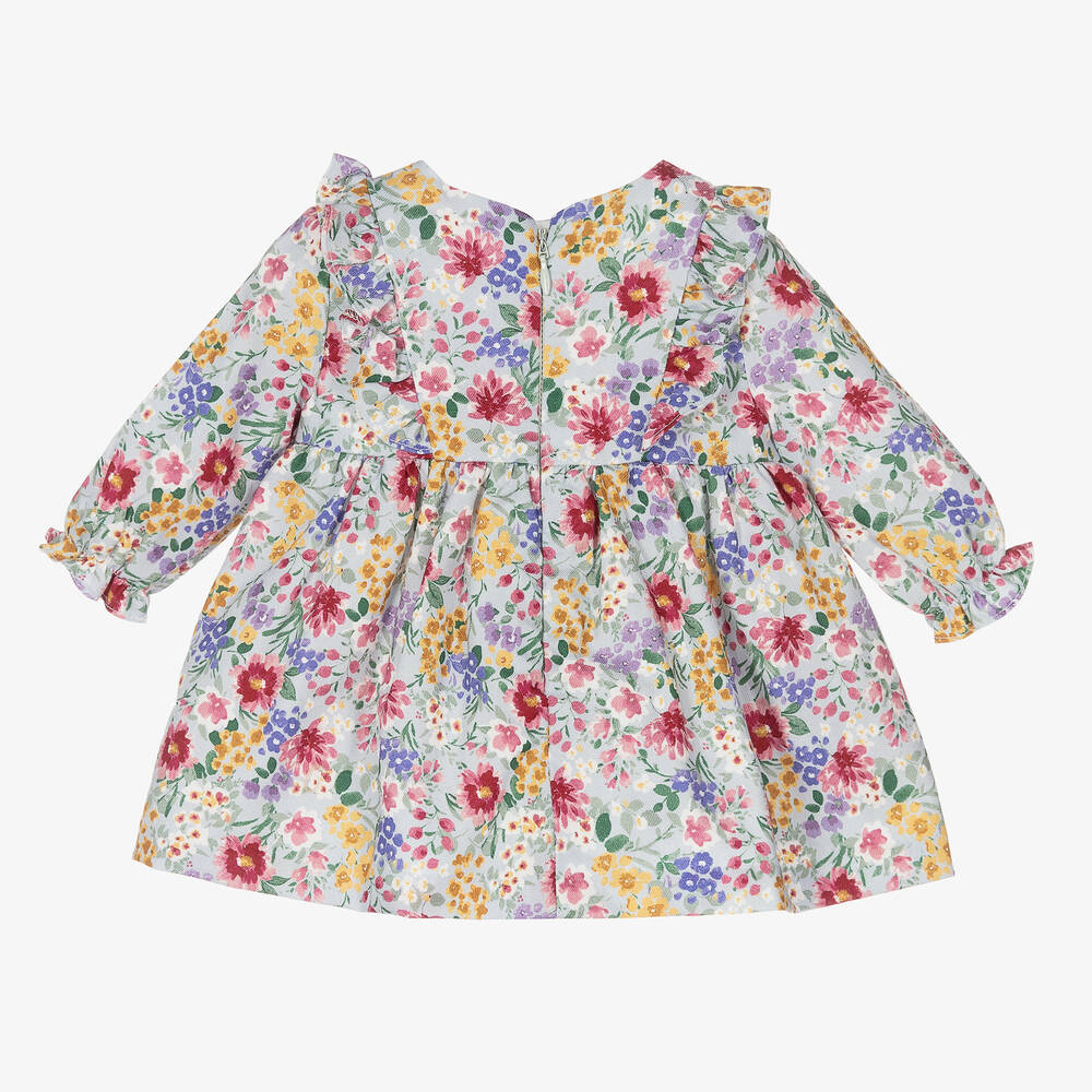Mayoral Newborn-Baby Girls Blue Smocked Dress | Childrensalon Outlet