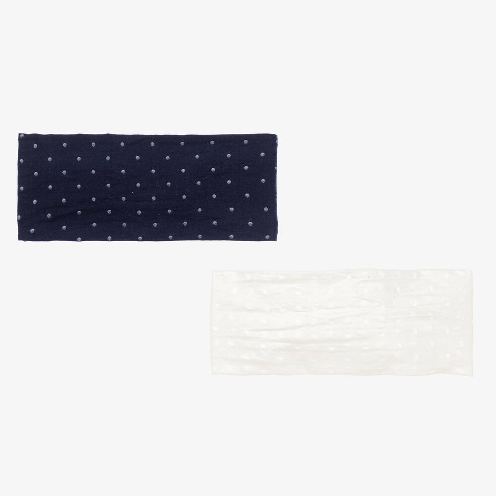 Mayoral-Baby Girls Blue & White Headbands (2 Pack) | Childrensalon Outlet