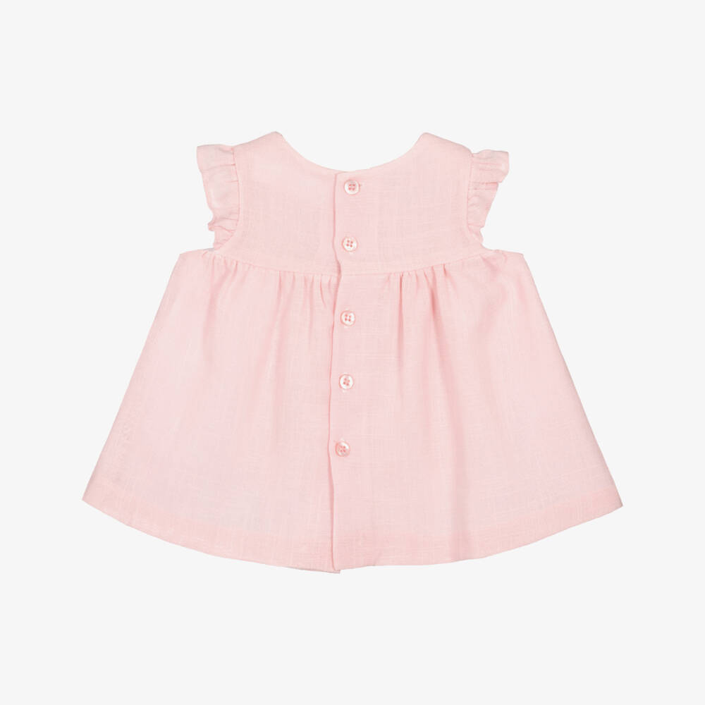 Mayoral Newborn-Baby Girls Blush Smocked Frock | Childrensalon Outlet