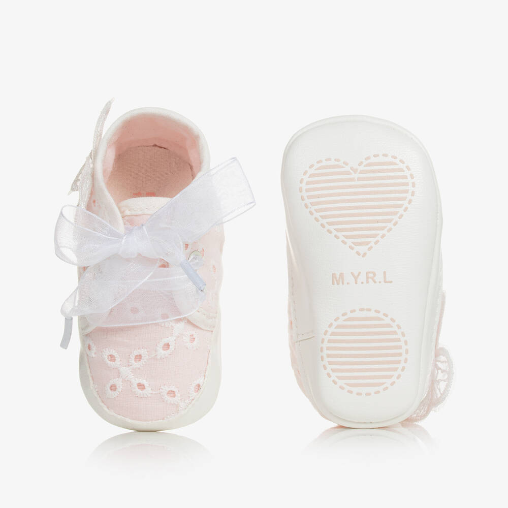Mayoral Для новорожденных-Baby Girls Broderie Anglaise Pre-Walkers | Childrensalon Outlet