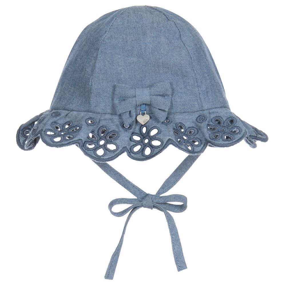 Mayoral Newborn - Baby Girls Chambray Sun Hat | Childrensalon