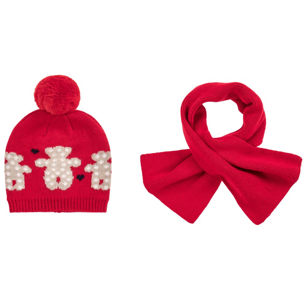 Mayoral - Baby Girls Cotton Knit Hat Set | Childrensalon