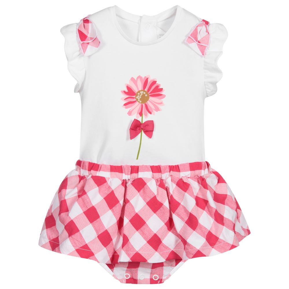 Mayoral Newborn - Baby Girls Cotton Skirt Set | Childrensalon