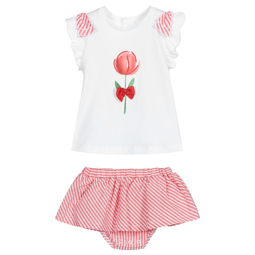 Mayoral Newborn-Baby Girls Cotton Skirt Set | Childrensalon Outlet