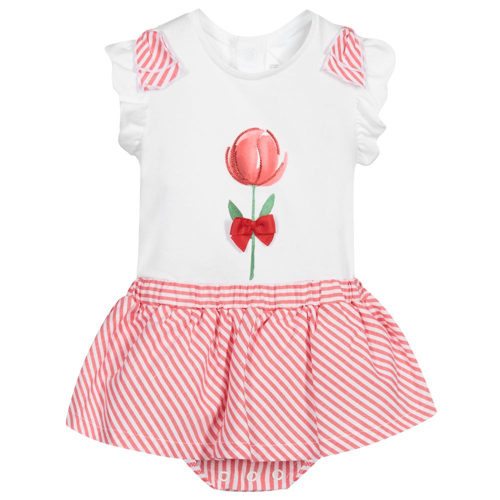 Mayoral Newborn - Baby Girls Cotton Skirt Set | Childrensalon