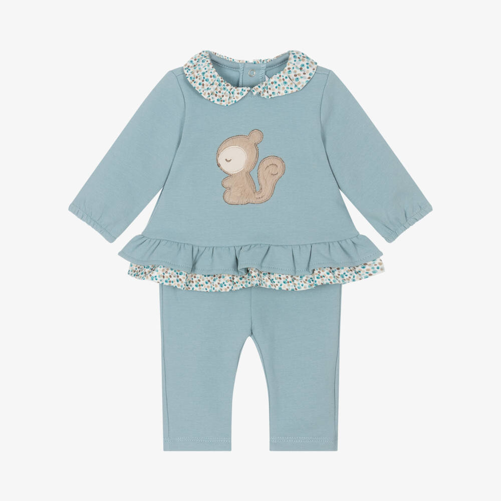 Mayoral Newborn-Baby Girls Dusky Blue Leggings Duo | Childrensalon Outlet
