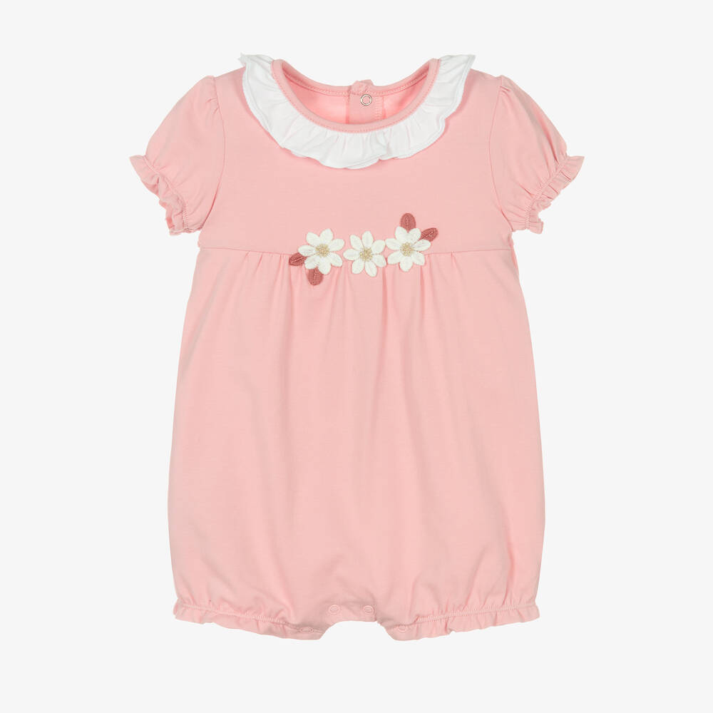 Mayoral - Baby Girls Dusky Pink Cotton Shortie | Childrensalon