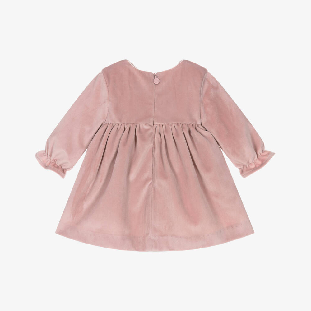 Mayoral Newborn-Baby Girls Dusky Pink Velvet Dress | Childrensalon Outlet