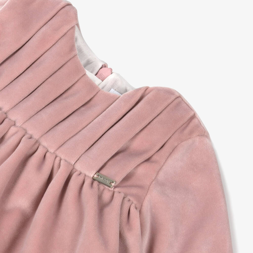 Mayoral Newborn-Baby Girls Dusky Pink Velvet Dress | Childrensalon Outlet