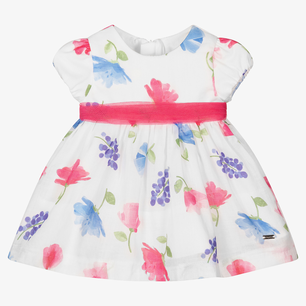 Mayoral Newborn - Платье в цветочек и трусики для малышек | Childrensalon