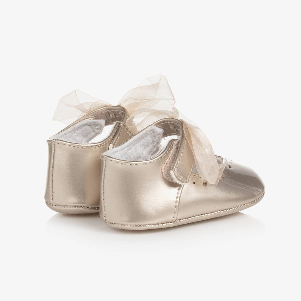 Mayoral Baby Girls Gold PreWalker Shoes Childrensalon Outlet