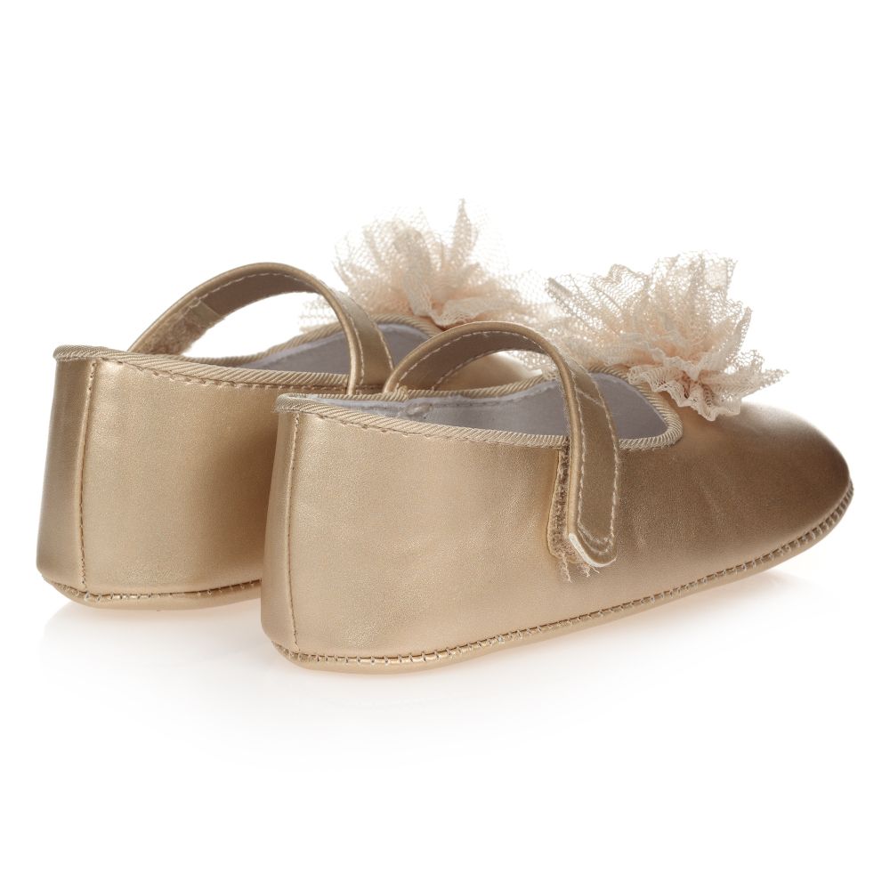 Mayoral Newborn-Baby Girls Gold Shoes | Childrensalon Outlet