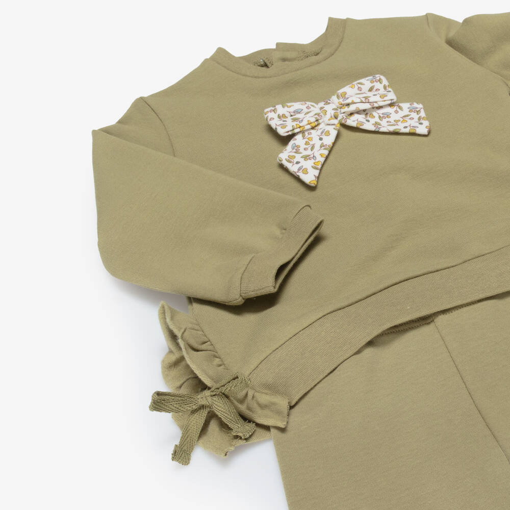 Mayoral Newborn-Baby Girls Green Cotton Jersey Leggings Sets (2 Pack) | Childrensalon Outlet