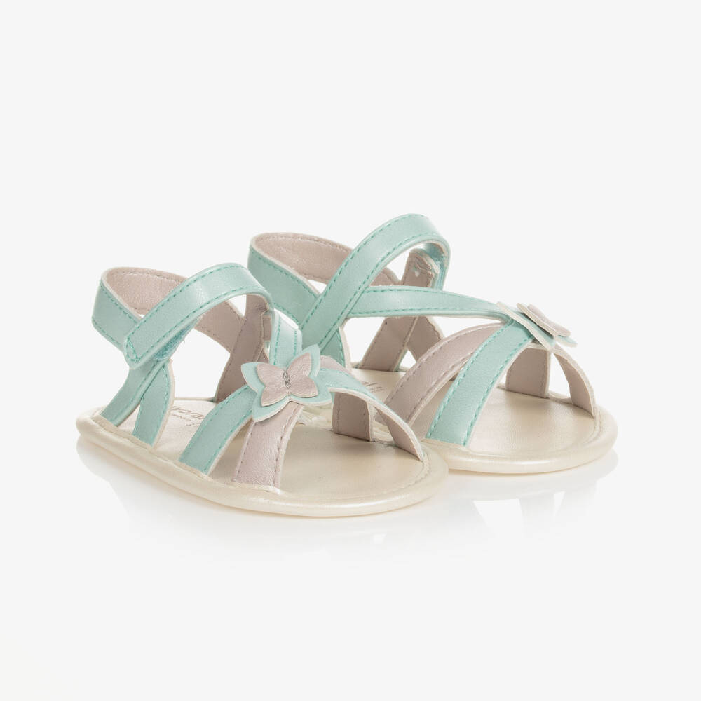 Mayoral - Baby Girls Green Pre-Walker Sandals | Childrensalon