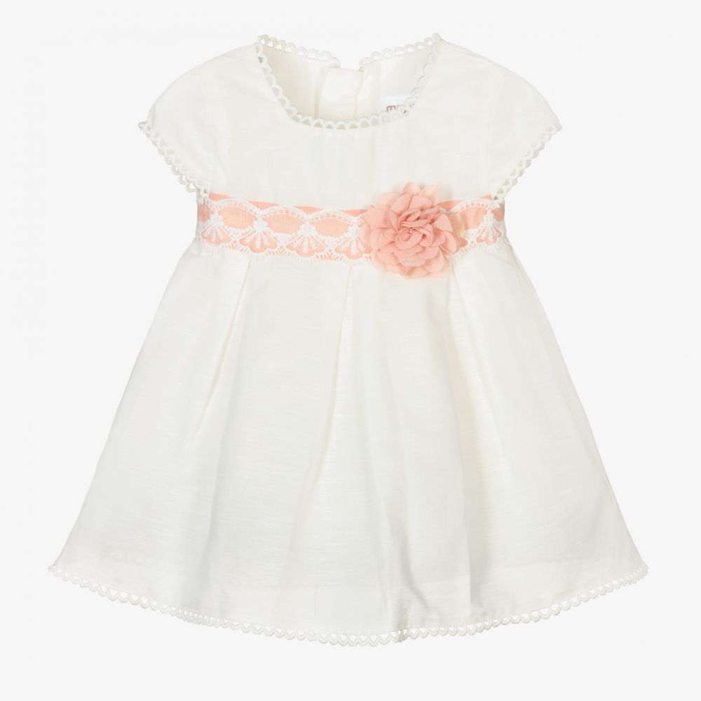Mayoral Newborn-Baby Girls Ivory Dress Set  | Childrensalon Outlet