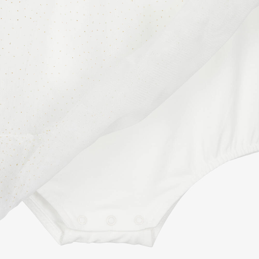 Mayoral Для новорожденных-Baby Girls Ivory Jersey & Tulle Dress Set | Childrensalon Outlet