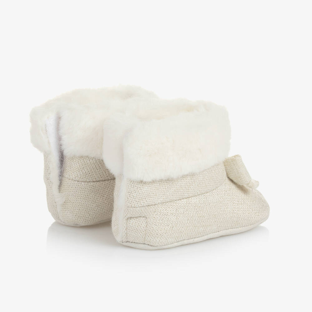 Mayoral-Кремовые вязаные пинетки | Childrensalon Outlet