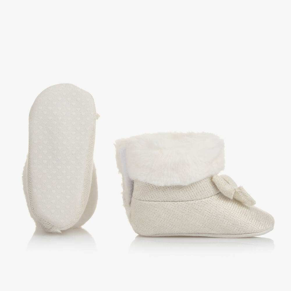 Mayoral-Кремовые вязаные пинетки | Childrensalon Outlet