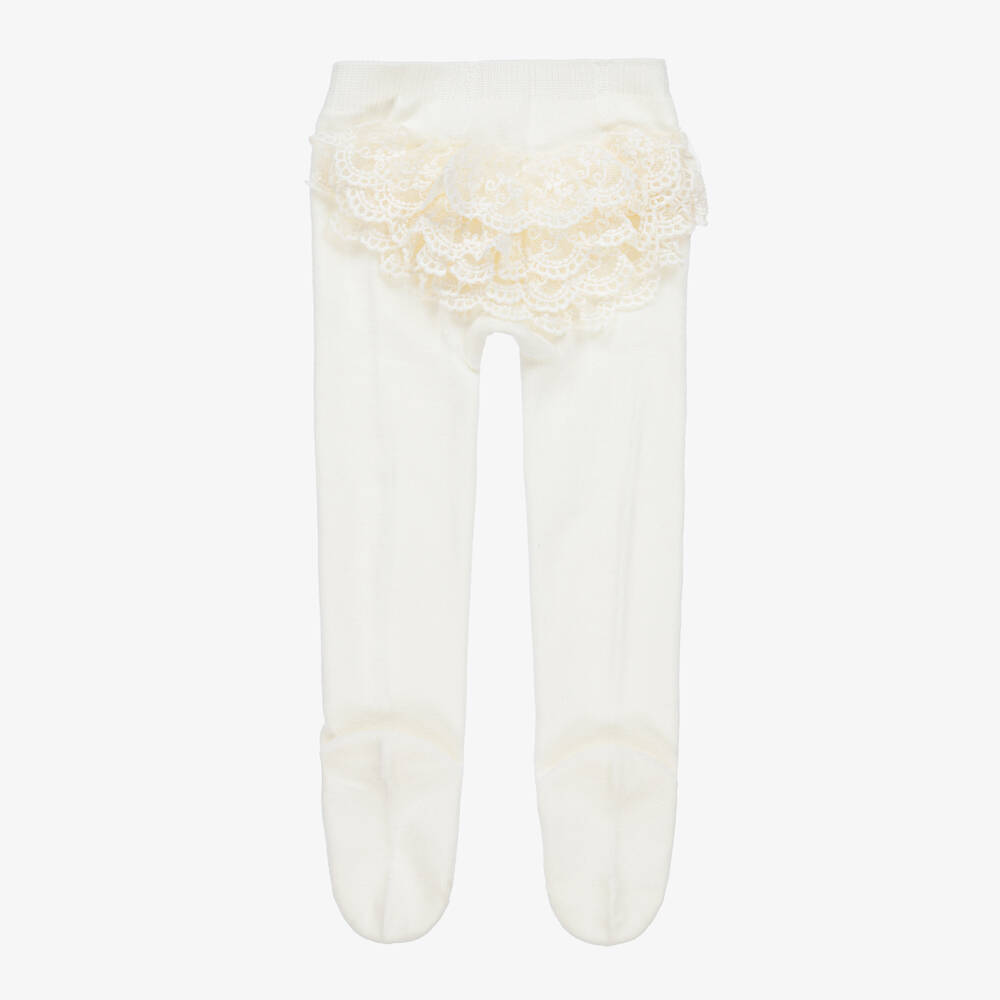 Baby girl white lace tights shop