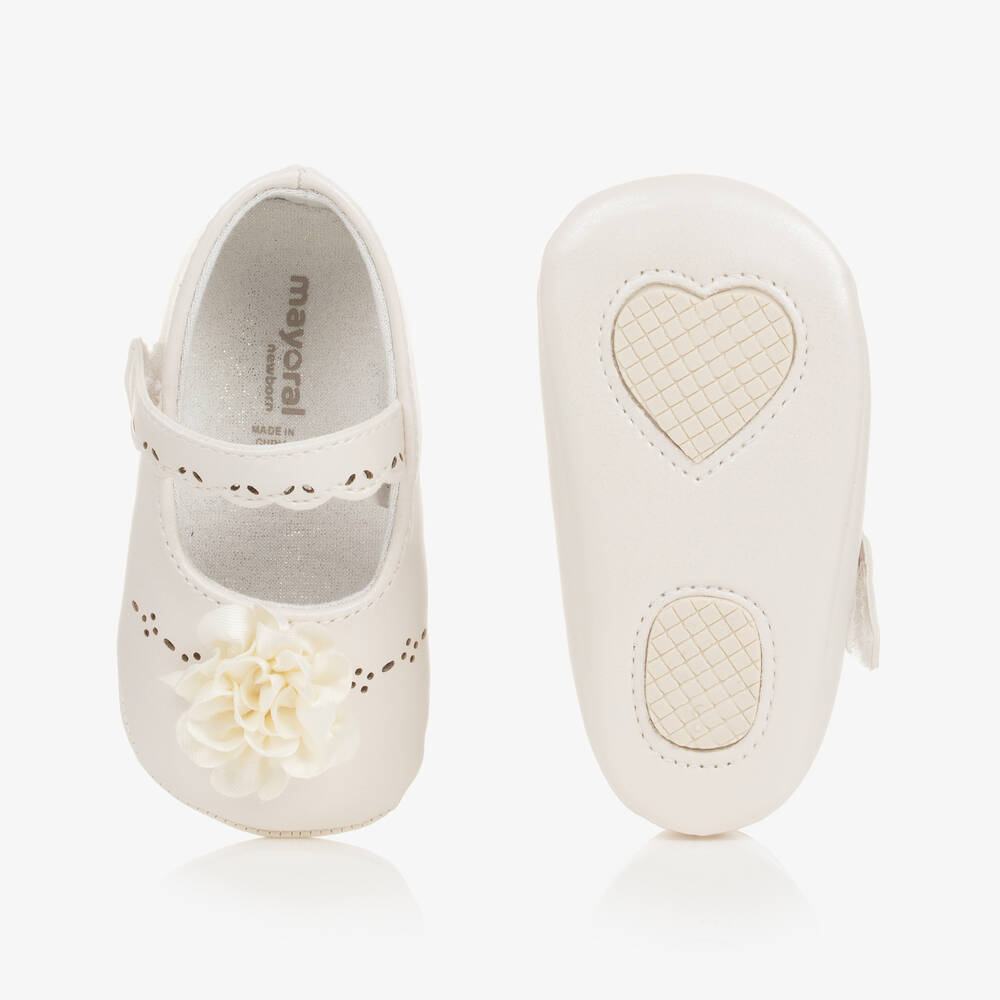 Mayoral-Baby Girls Ivory Pre-Walker Shoes | Childrensalon Outlet