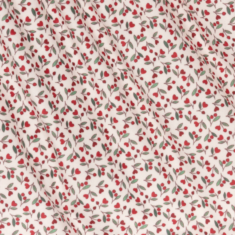 Mayoral Newborn-Baby Girls Ivory & Red Floral Print Velveteen Dress | Childrensalon Outlet