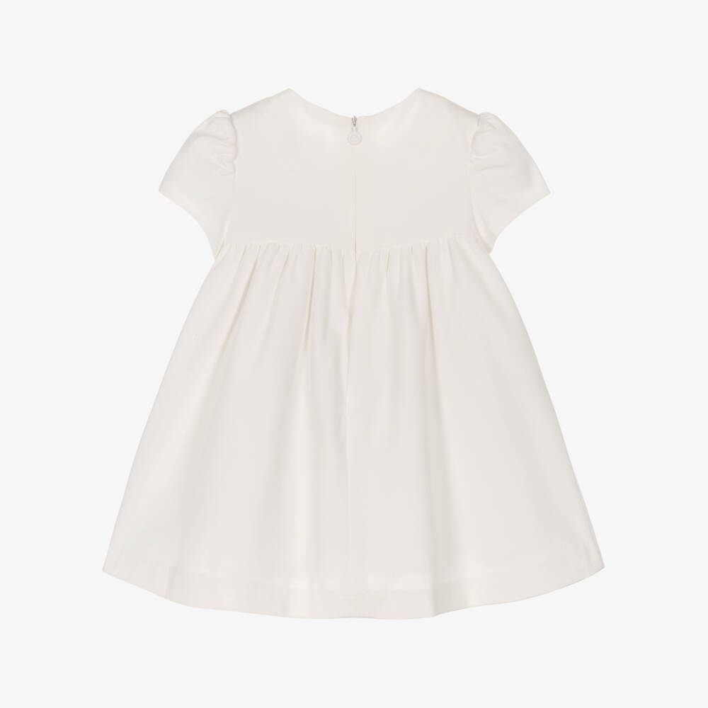 Mayoral Newborn-Baby Girls Ivory Smocked Velvet Dress | Childrensalon Outlet