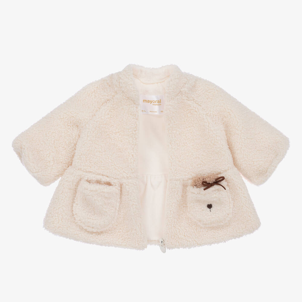 Teddy bear coat baby girl clearance