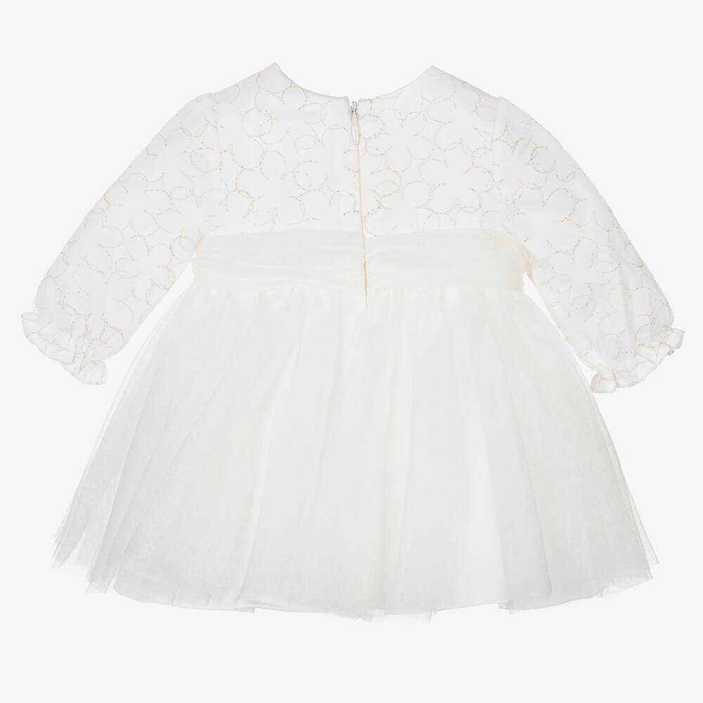 Mayoral-Baby Girls Ivory Tulle Dress  | Childrensalon Outlet