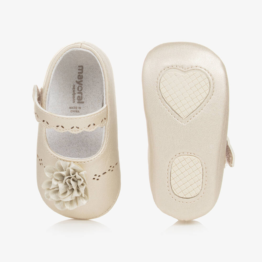مايورال-حذاء جلد صناعي لون بيج فاتح لمرحلة قبل المشي | Childrensalon Outlet
