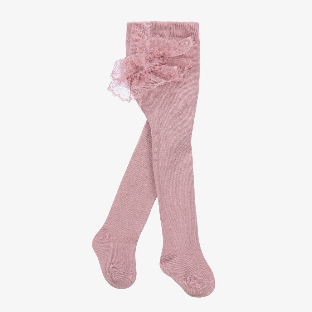 Mayoral - Baby Girls Lilac Purple Frilly Tights | Childrensalon