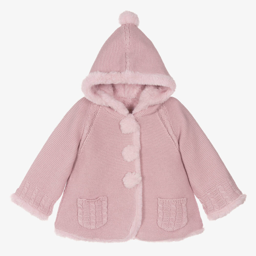 Mayoral - Baby Girls Lilac Purple Knitted Pram Coat | Childrensalon