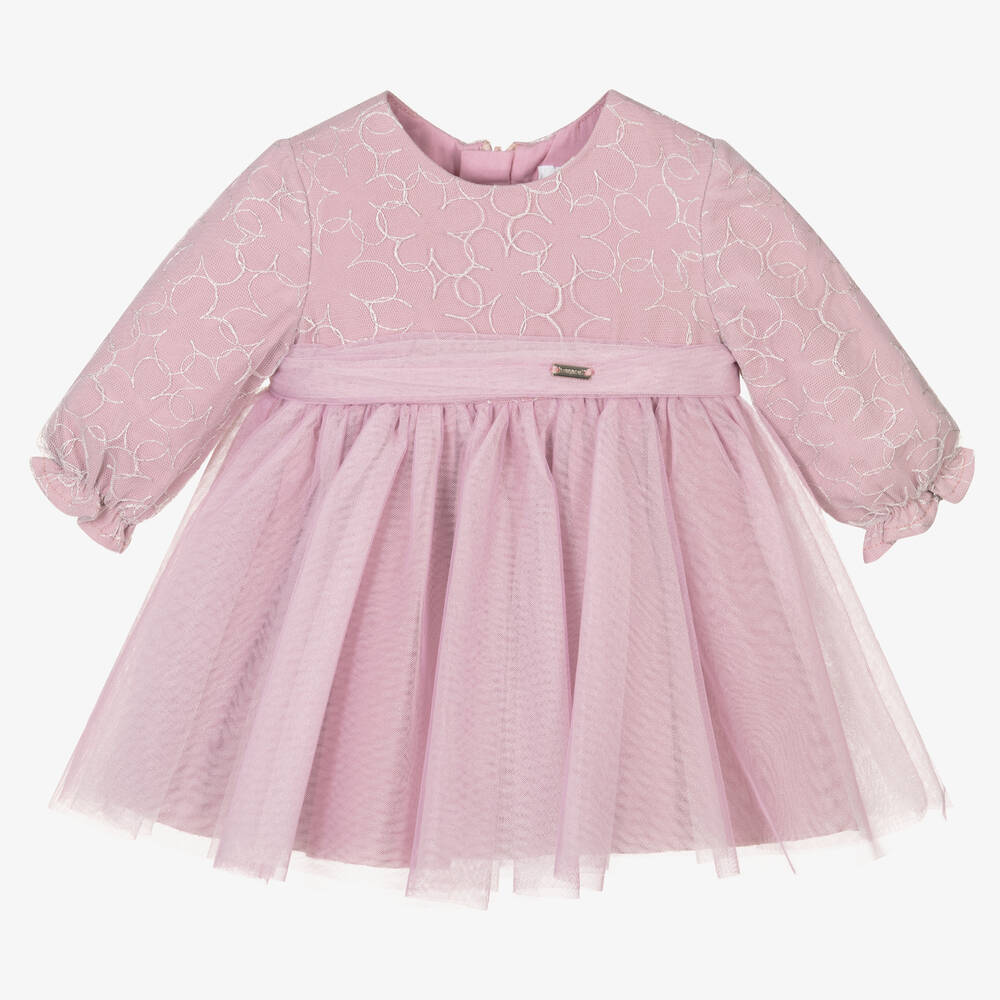 Mayoral - Сиреневое платье из тюля для девочек | Childrensalon