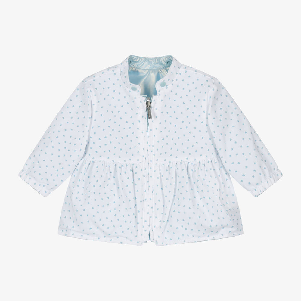 Mayoral Newborn-Baby Girls Metallic Blue Reversible Coat | Childrensalon Outlet