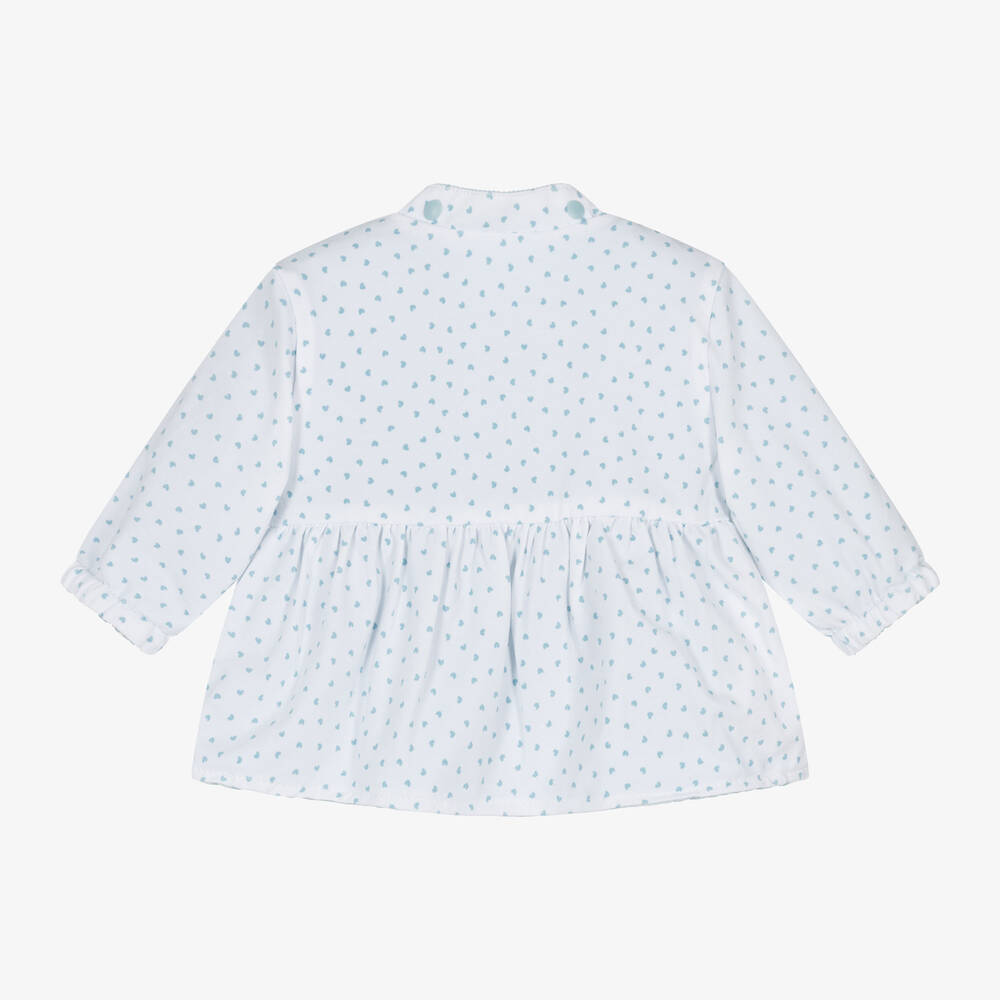 Mayoral Newborn-Baby Girls Metallic Blue Reversible Coat | Childrensalon Outlet