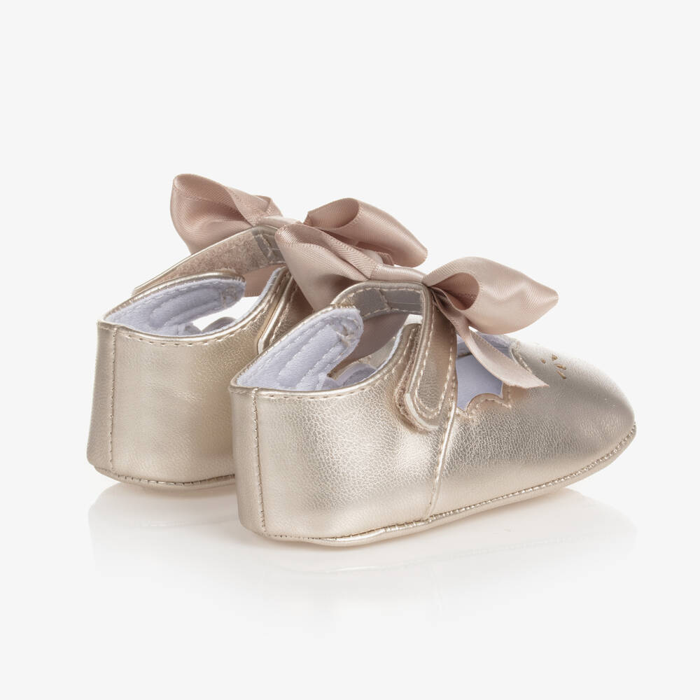 Mayoral-Пинетки цвета золотистый металлик | Childrensalon Outlet