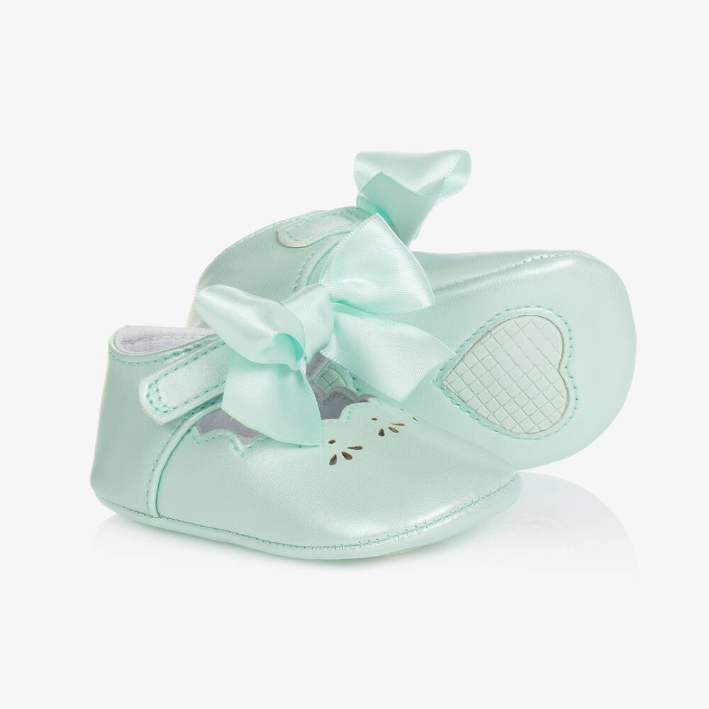 Mayoral - Baby Girls Mint Green Pre-Walker Shoes | Childrensalon