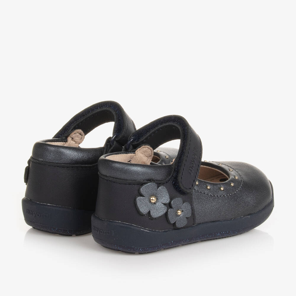 مايورال-حذاء بسيّر جلد لون كحلي أطفال بناتي | Childrensalon Outlet