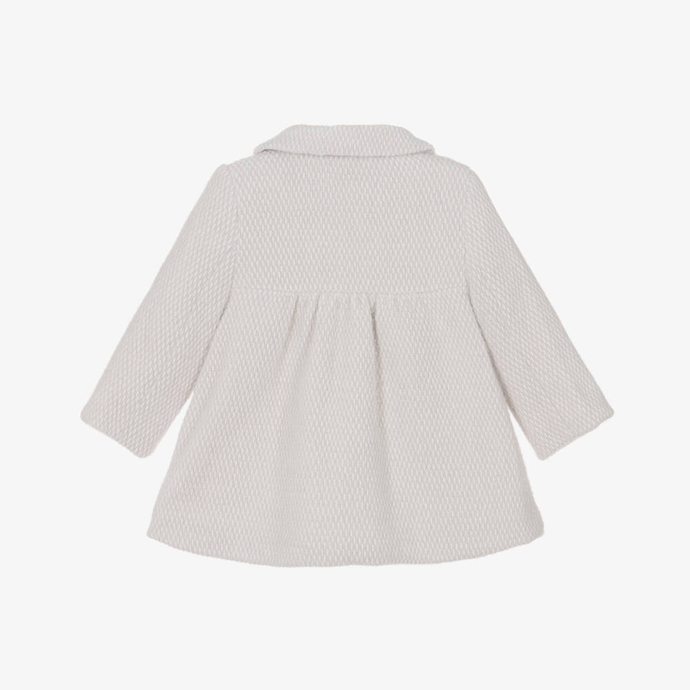 Mayoral Newborn-Baby Girls Pale Beige Fluffy Coat | Childrensalon Outlet